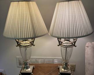 Pair of Trophy Style Vintage Table Lamps