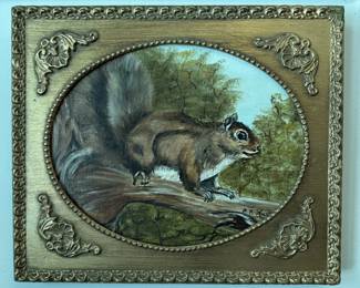 Squirrel Original Oil Painting by PK Husted