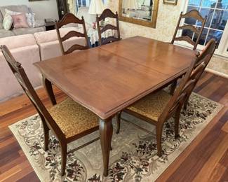 Antique Dining Table and 6 Chairs