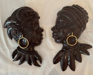 Pair of MCM African Wall Decor by Dorothea Wight