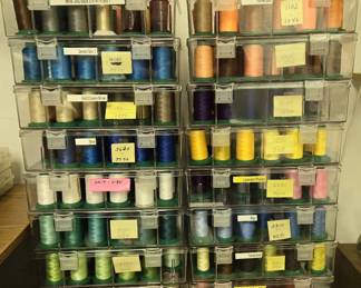 450 Plus Spools of Embroidery Thread