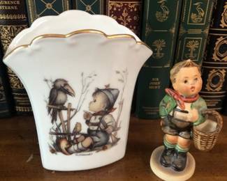Hummel Porcelain Vase and Figure