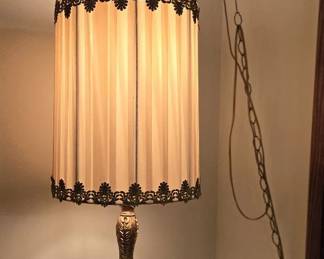 Beautiful MCM Swag Light with Drum Shade