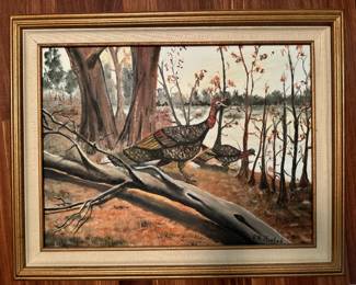 Turkeys in the Woods by PK Husted