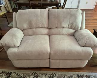 Beautiful Beige Reclining Love Seat