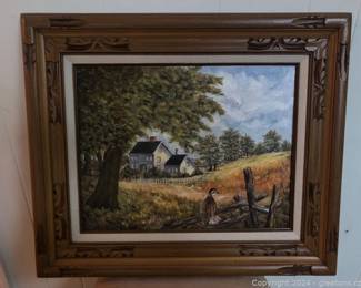 Original Oil of a Home in the Country
