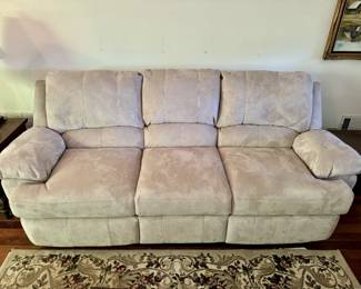 Amazing Beige Reclining Sofa