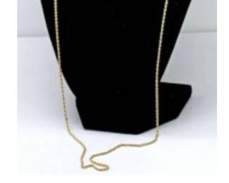 14k 4mm 30 inch rope chain necklace