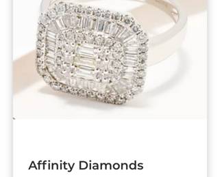 Affinity Diamonds 1.50cttw Round & Baguette Ring, 14K Gold Msrp $2,946.00
