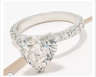 Fire Light Lab Grown Diamond Heart Ring, 5.25cttw, 14K Gold MSRP $8,118.00