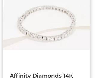 Affinity Diamonds 14K Baguette & Round 5cttw Tennis Bracelet Msrp $8,726.00