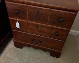 Pair of end tables deep top drawer, $125 for the set