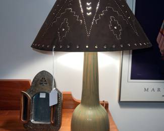 Artist signed Vintage Pottery Lamp $125