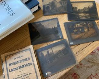 Antique glass lantern slides