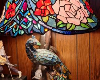 Nice tiffany style lamps throughout the house.