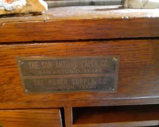 Oak Desktop File/Storage Cabinet by The San Antonio Paper Co.