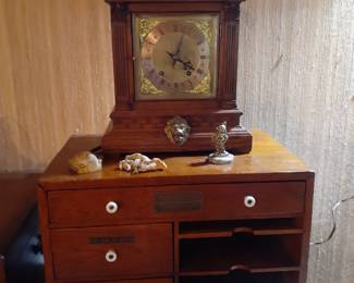 Oak Desktop File/Storage Cabinet by The San Antonio Paper Co.
