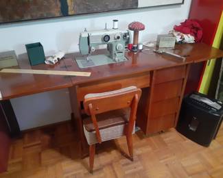 790 Capitol Dressmaker Sewing Machine with cabinet circa 1970s.