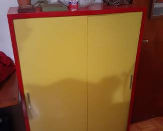 MCM Metal 3 shelf Storage Cabinet - 34-1/2" wide, 47" tall & 12-1/2" deep