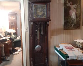 19th century 8ft Thomas Johnson of London mechanical floor clock