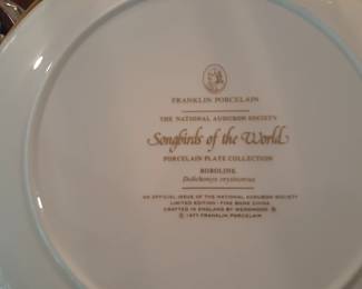 Franklin Porcelain - Song Birds of the World Plates 