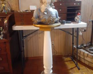 Bust of Woman on Pedestal