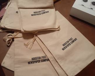 Houston Post Newspaper Vending Machine Coin Bags