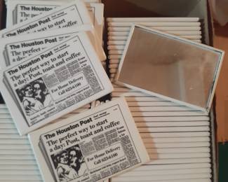 The Houston Post pocket or purse mirror advertising