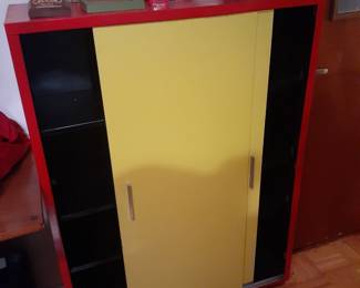 MCM Metal 3 shelf Storage Cabinet - 34-1/2" wide, 47" tall & 12-1/2" deep