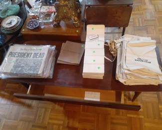 MCM Lane Coffee Table&nbsp;with storage drawer. 56" long, 20" wide & 15-1/4" tall - Top could use refinishing