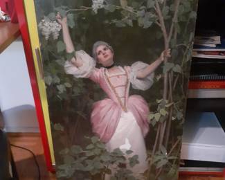 Woman in the woods picture