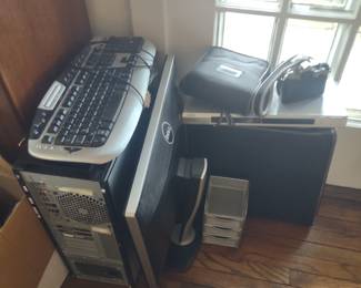 Misc. computer components and cameras.