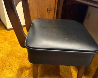 Chair with storage (side view)