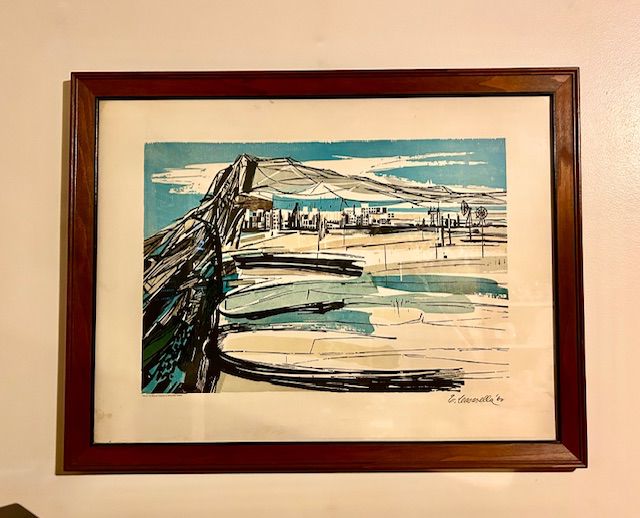 Mid-Century print "Denver", Signed Edmond Casarella (1920-1996), dated 1962