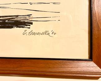 Mid-Century print "Denver", Signed Edmond Casarella (1920-1996), dated 1962