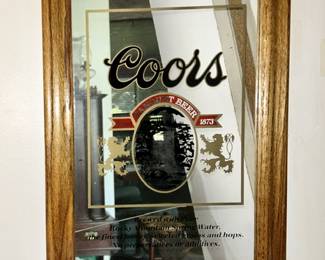 Coors beer mirrored wall hanging