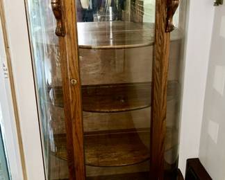 Vintage china cabinet with mirrored back and removeable shelves