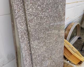 Many Granite Slabs ... Different Sizes ... Plenty to Finish a Kitchen .... And a nice opportunity for a contractor looking for a steal on quality kitchen counter