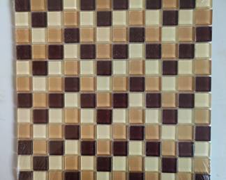 49 square feet of these 12" X 12" glass tiles 