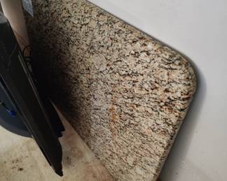 Many Granite Slabs ... Different Sizes ... Plenty to Finish a Kitchen .... And a nice opportunity for a contractor looking for a steal on quality kitchen counter