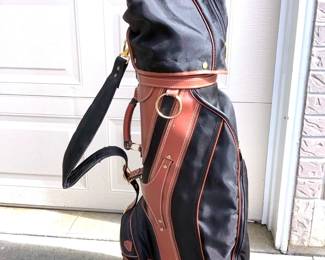 GRLI240 Jaguar Leather Canvas Golf Bag Jaguar leather golf bag. Has a lot of storage compartments.&nbsp;
