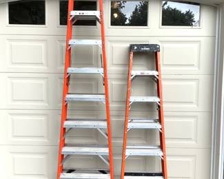 GRLI207 Werner Husky Ladders Husky 6ft ladder, has some paint marks on it. Model# 01-46002-00. Werner 8ft ladder, has some wear to it. Model# NXT1A08
