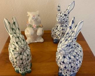 hand painted rabbits (Andrea)