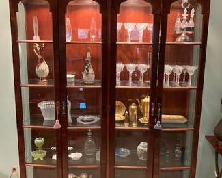 Beautiful lighted display cabinet - what a great way to show off your treasures