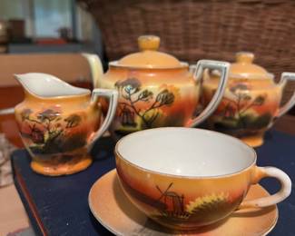Hand painted tea set 