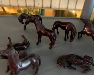 Hand carved horses