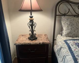 Night Stand and Lamp