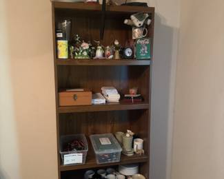 Book Shelf and miscellaneous supplies, cups and more!