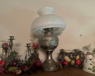 Lamp and Christmas Decor