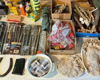 Bear Print Molds, Gun Cleaning Kits, Horseshoe, Trigger Locks, Firearm Cleaning Supplies